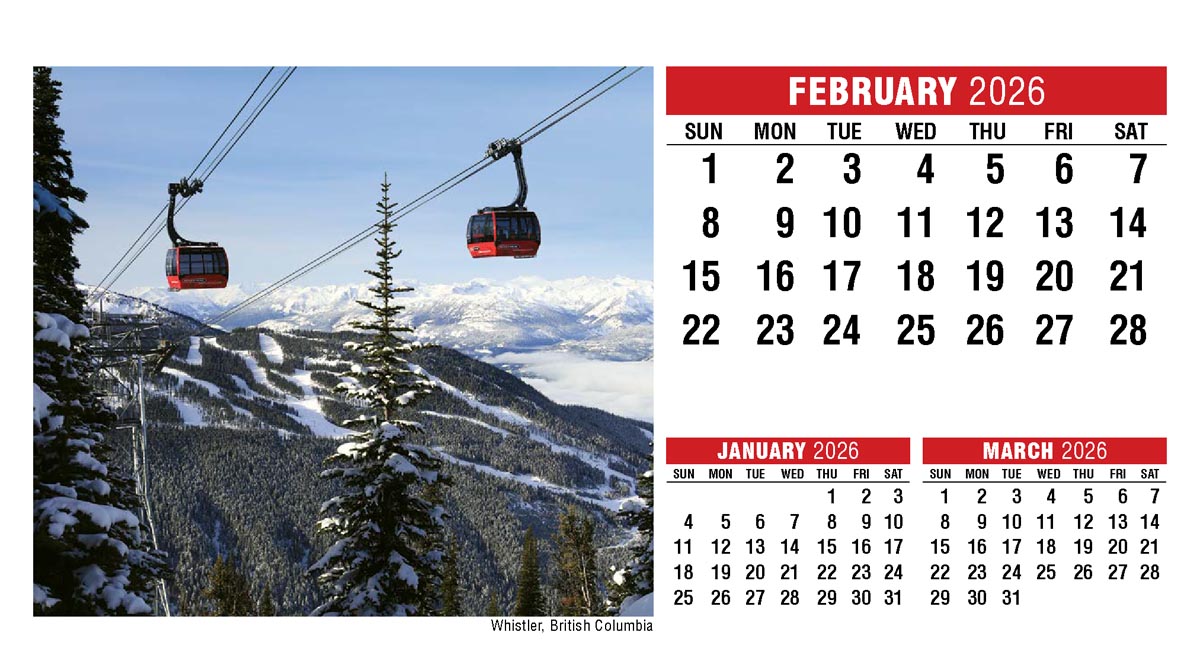Galleria Canadian Scenic Promo Desk (Eng) Calendar - 2026